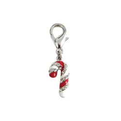 Candycane D-Ring Dangler Charm