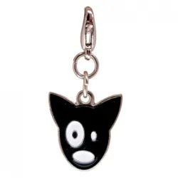 Black Silly Doggy Metal Charm