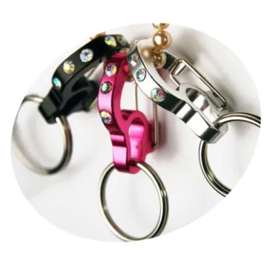 Rubit Dog Tag Clip - Rhinestone Curve Series