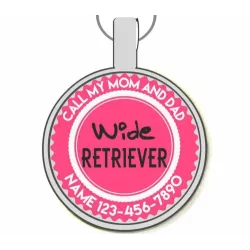 Wide Retriever Silver Pet ID Tags