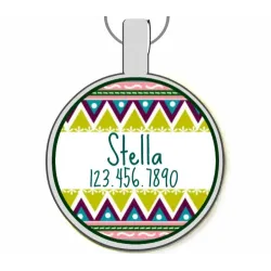 Tribal Boho Silver Pet ID Tags