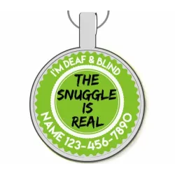 The Snuggle Is Real Silver Pet ID Tags