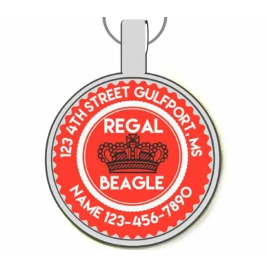 Regal Beagle Silver Pet ID Tags