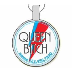 Queen Bitch Silver Pet ID Tags