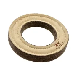 Natural Leather & Wool Ring Toy