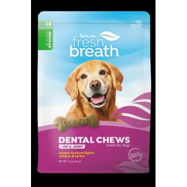 Tropiclean Fresh Breath Dental Chews - Hip & Joint Regular