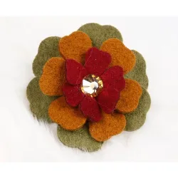 Susan Lanci Autumn Flowers Hair Bow