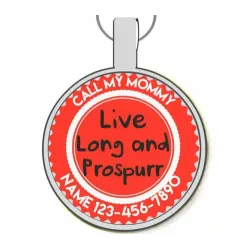 Live Long and Prospurr Silver Pet ID Tags