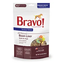 Bravo! Bonus Bites Freeze Dried Buffalo Liver Treats