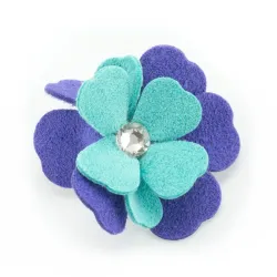 Susan Lanci Violet Flower Hair Bow