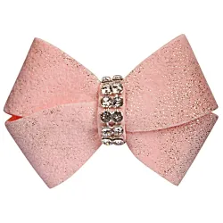 Susan Lanci Puppy Pink Glitzerati Nouveau Bow Hair Bow