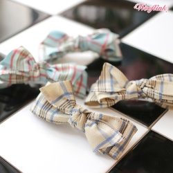 Wooflink Plaid Bow