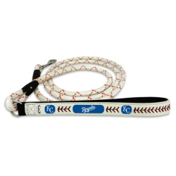 Kansas City Royals Pet Leash Frozen Rope Baseball Leather Size Large CO