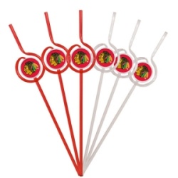 Chicago Blackhawks Team Sipper Straws CO