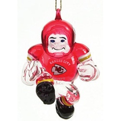 Kansas City Chiefs Ornament 3 Inch Crystal Halfback CO