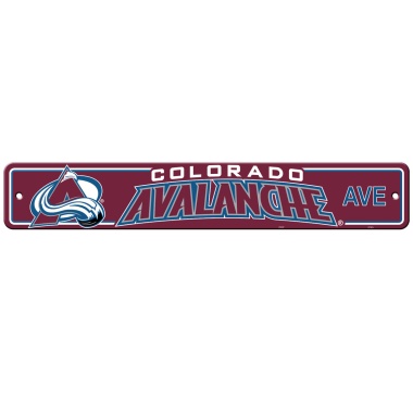 Colorado Avalanche Sign 4x24 Plastic Street Style CO