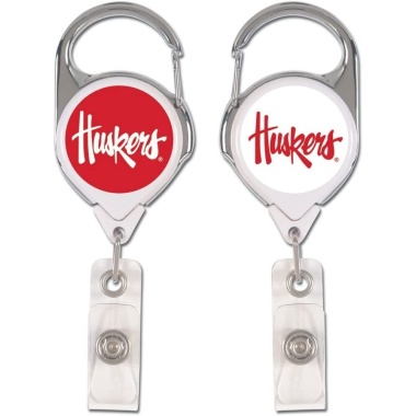 Nebraska Cornhuskers Badge Holder Premium Retractable Alternate