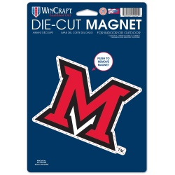 Miami of Ohio Redhawks Magnet 6.25x9 Die Cut Logo Design Special Order