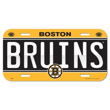 Boston Bruins License Plate Plastic Special Order