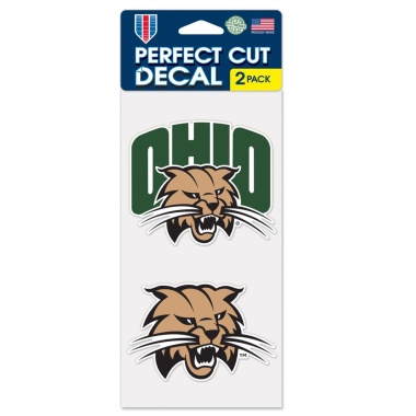 Ohio Bobcats Decal 4x4 Perfect Cut Set of 2 Special Order