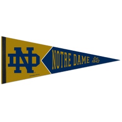 Notre Dame Fighting Irish Pennant 12x30 Premium Style College Vault Special Order