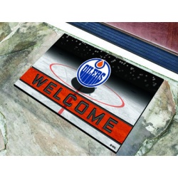 Edmonton Oilers Door Mat 18x30 Welcome Crumb Rubber - Special Order