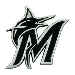 Miami Marlins Auto Emblem Premium Metal Chrome Special Order