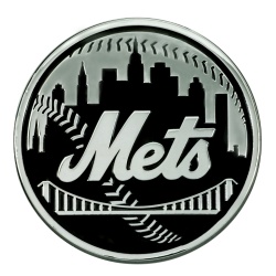 New York Mets Auto Emblem Premium Metal Chrome