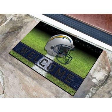 Los Angeles Chargers Door Mat 18x30 Welcome Crumb Rubber - Special Order