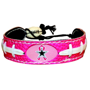 Dallas Cowboys Bracelet Breast Cancer Awareness Ribbon Pink Football CO