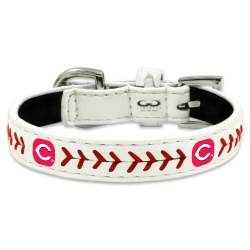 Cincinnati Reds Pet Collar Classic Baseball Leather Size Toy CO