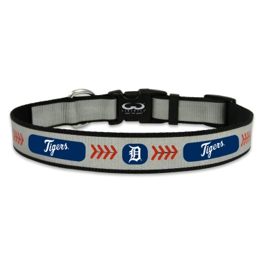 Detroit Tigers Pet Collar Reflective Baseball Size Medium CO