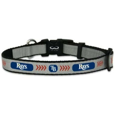 Tampa Bay Rays Pet Collar Reflective Baseball Size Toy CO