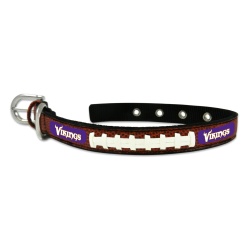 Minnesota Vikings Pet Collar Leather Classic Football Size Small CO