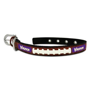 Minnesota Vikings Pet Collar Leather Classic Football Size Small CO