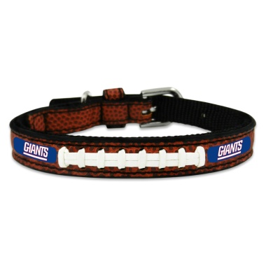 New York Giants Pet Collar Leather Classic Football Size Toy CO