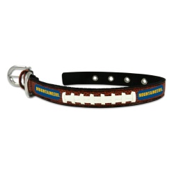 West Virginia Mountaineers Pet Collar Classic Football Leather Size Small CO