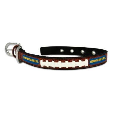 West Virginia Mountaineers Pet Collar Classic Football Leather Size Small CO