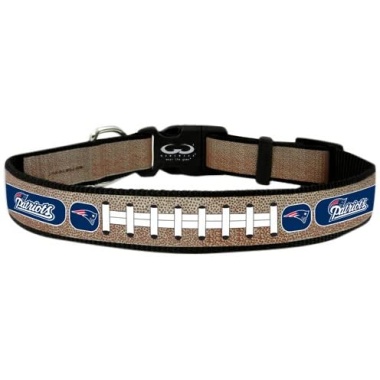 New England Patriots Pet Collar Reflective Football Size Large CO