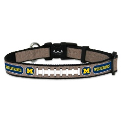 Michigan Wolverines Pet Collar Reflective Football Size Small CO