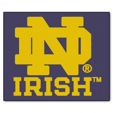 Notre Dame Fighting Irish Area Rug - Tailgater, "Irish" Design - Special Order