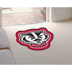 Wisconsin Badgers Area Rug - Mascot Style - Special Order