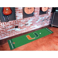 Miami Hurricanes Putting Green Mat - Special Order