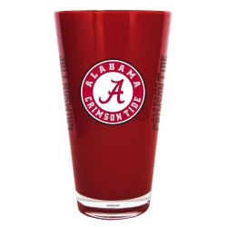 Alabama Crimson Tide Glass 20oz Pint Plastic Insulated CO