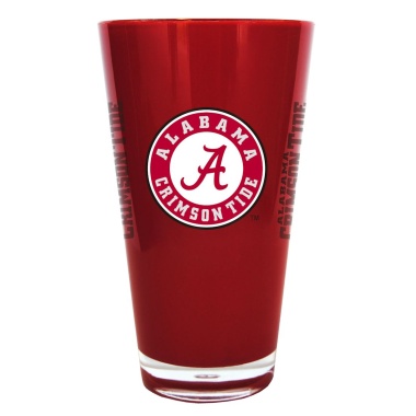 Alabama Crimson Tide Glass 20oz Pint Plastic Insulated CO