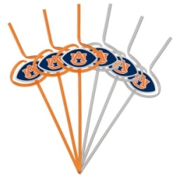 Auburn Tigers Team Sipper Straws CO