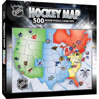 NHL Hockey Map Puzzle 500 Piece