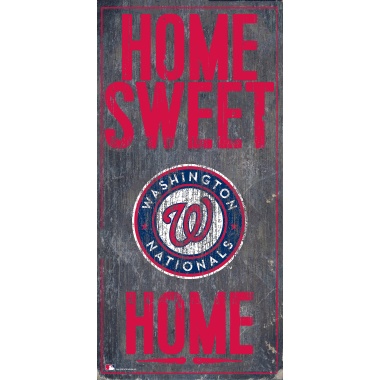 Washington Nationals Sign Wood 6x12 Home Sweet Home Design Special Order