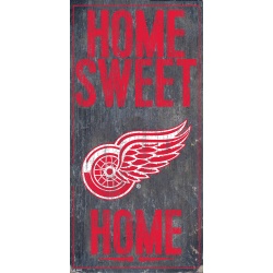 Detroit Red Wings Sign Wood 6x12 Home Sweet Home Design