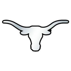 Texas Longhorns Auto Emblem Silver Chrome Longhorn